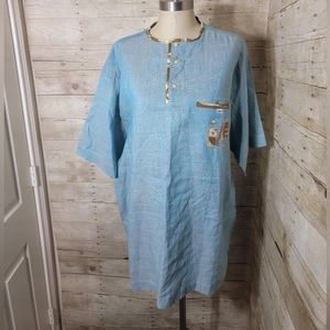 SMB Blue Dashiki Top
